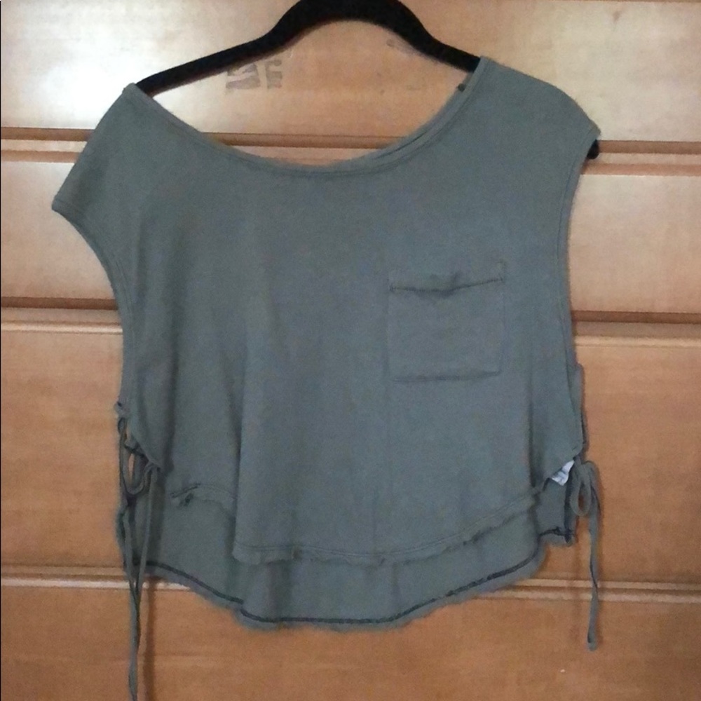 Army Green Free People Tank Top
